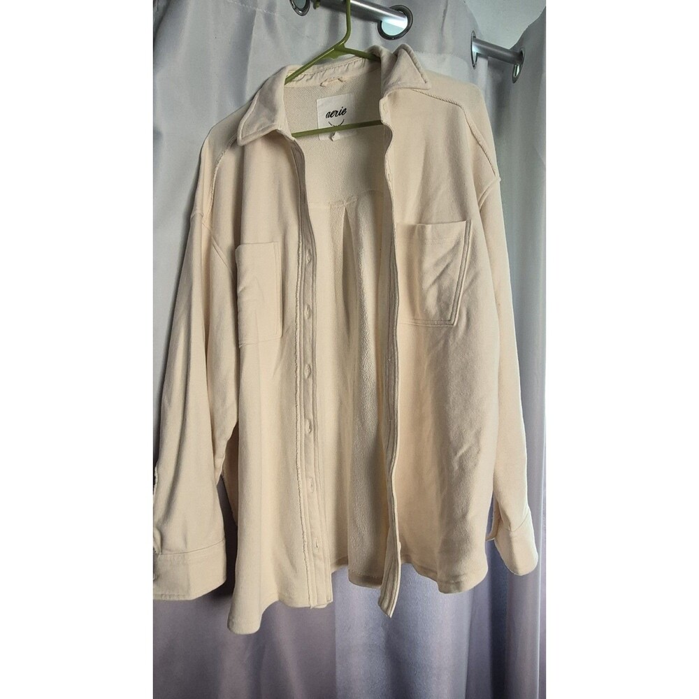AERIE AMERICAN EAGLE LONG SLEEVE BUTTON UP SWEATER SIZE MEDIUM